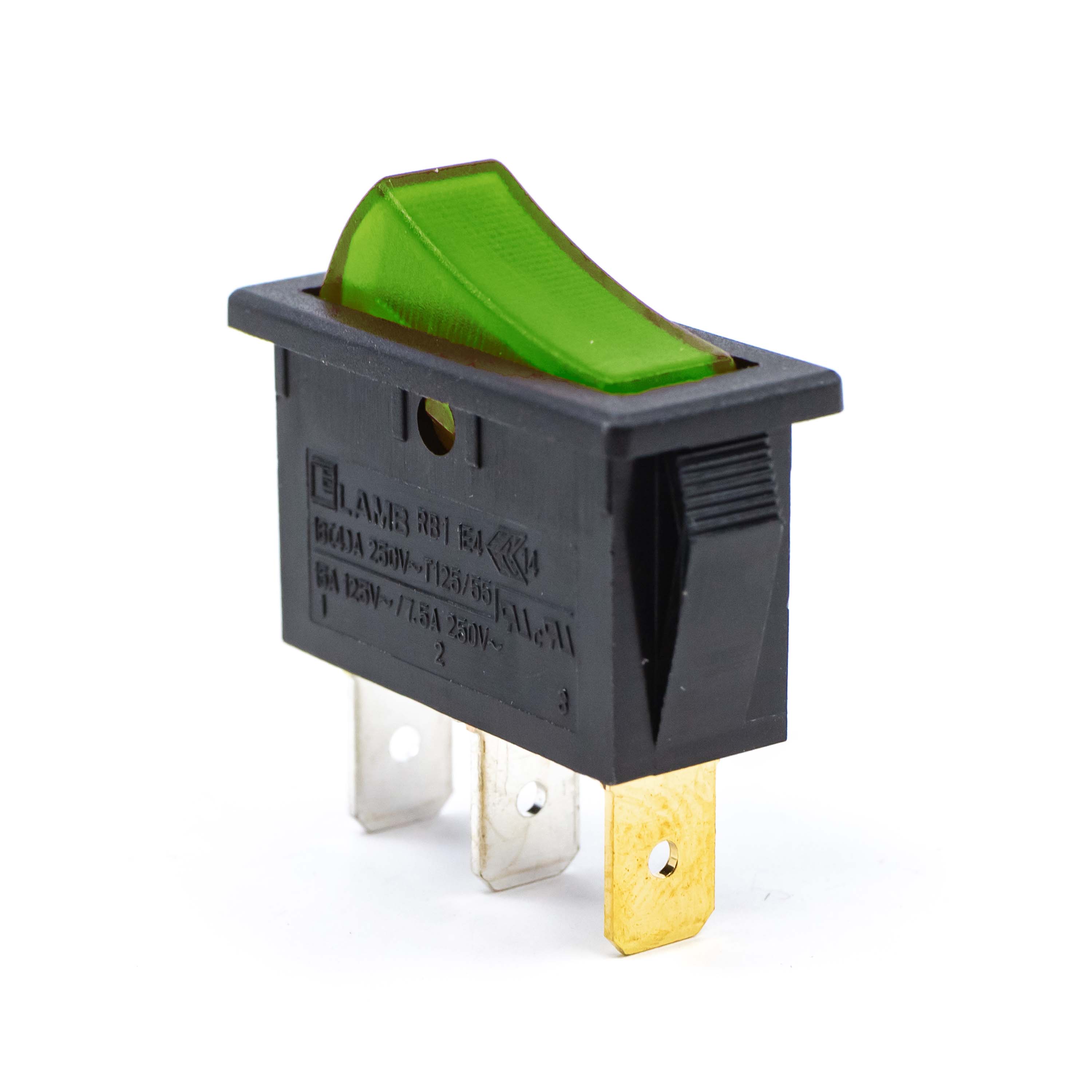 RB1 Series Illuminated, Power Rocker Switch with PVC Cap