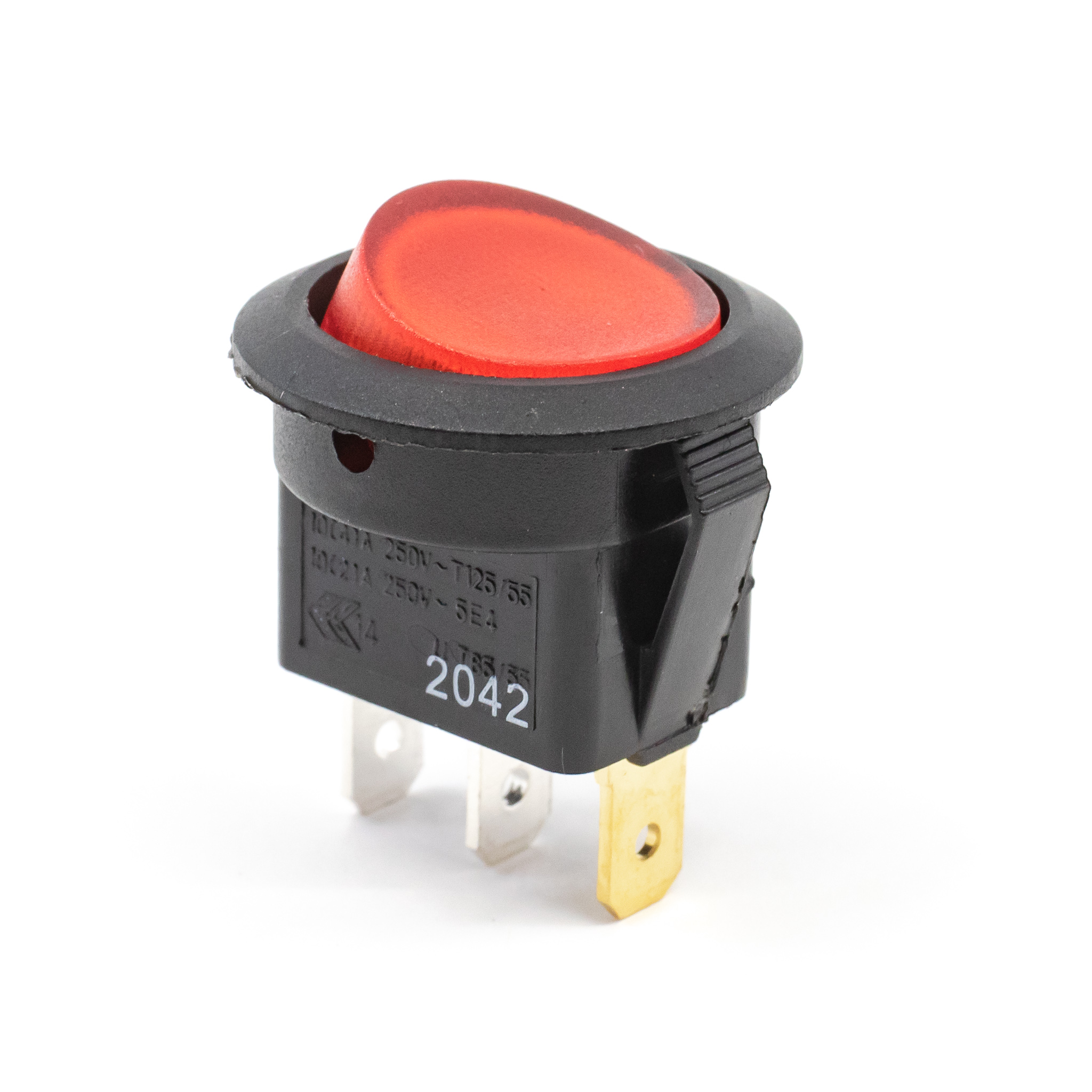 RR1 Series Round, Illuminated, Power Rocker Switch with PVC Cap