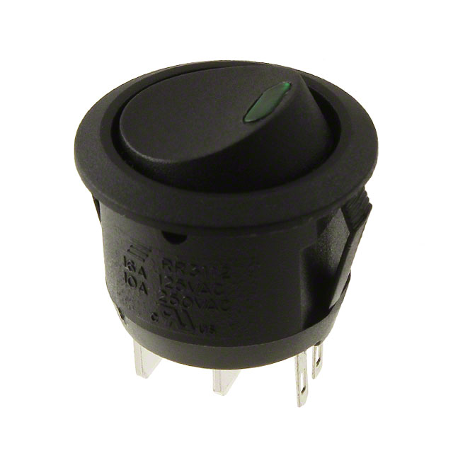 RR3112 Series Round, Illuminated, Power Rocker Switch