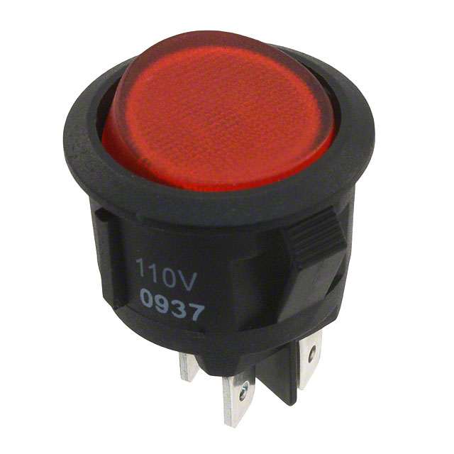 RRA Series Կլոր, Լուսավորվող, Power Rocker Switch PVC գլխարկով