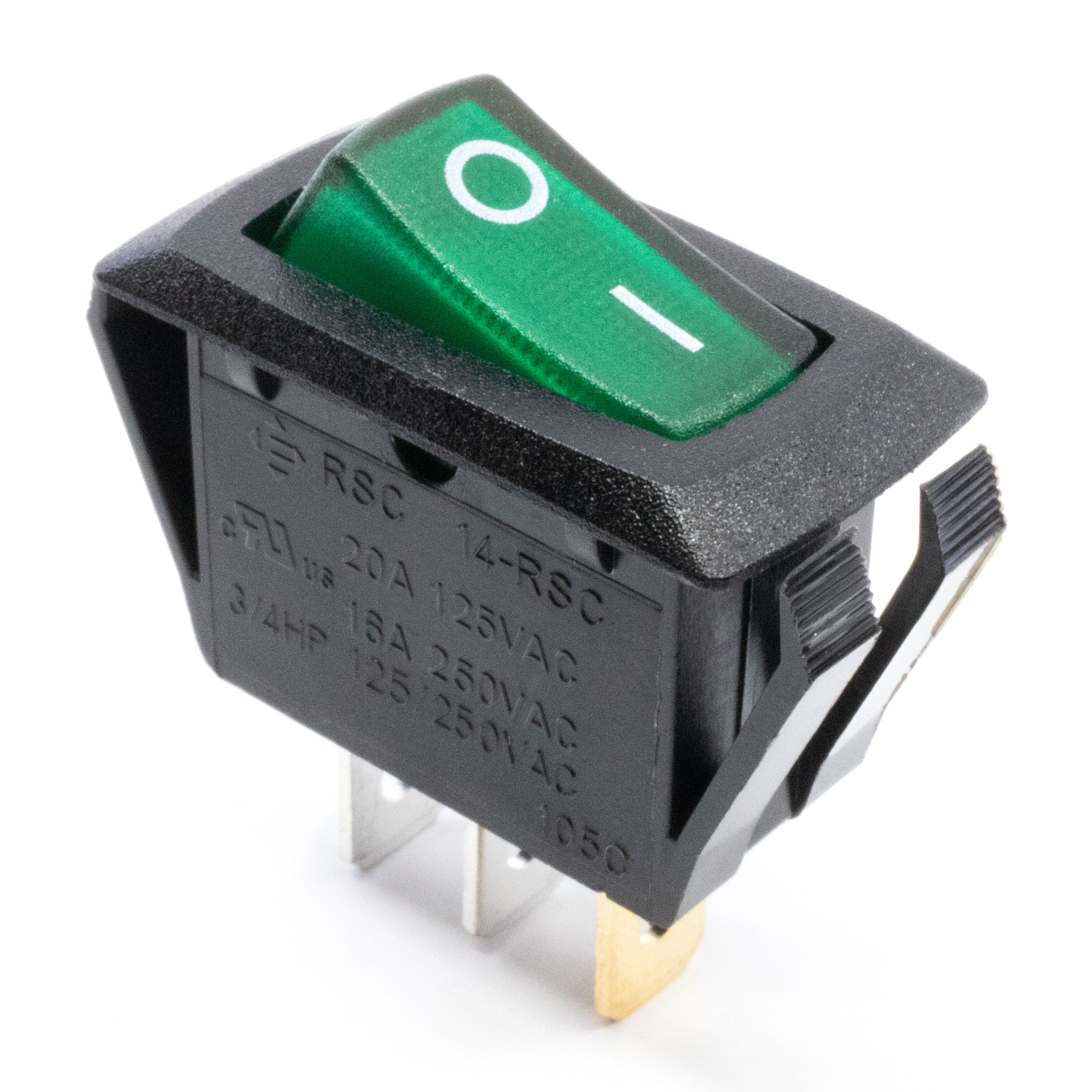RSC Series Illuminated, Power Rocker Switch with Bi-Color Actuator